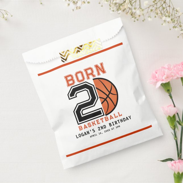  Born 2 Ball Basketball 2nd Birthday Party Favour Bags (Sealed)