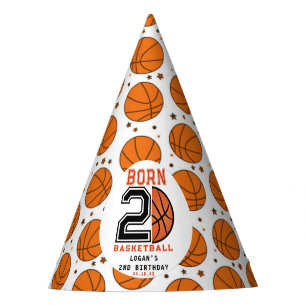 Born 2 Ball Basketball 2nd Birthday Party Hat