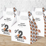 Born 2 Ball Sport Theme Boy Second Birthday Party Favour Box<br><div class="desc">Born 2 Ball Sport Theme Boy Second Birthday Party Favour Boxes</div>