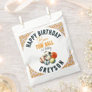 Born 2 Ball Sport Themed Boy 2nd Birthday Party Favour Bags