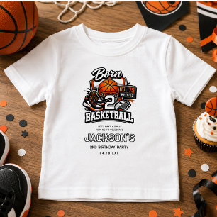 Born 2 Basketball Sports Themed 2nd Birthday Baby T-Shirt