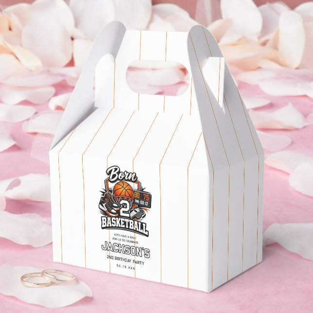 Born 2 Basketball | Sports Themed 2nd Birthday Favour Box (Wedding)