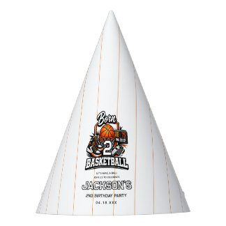 Born 2 Basketball | Sports Themed 2nd Birthday Party Hat