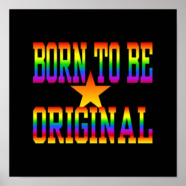 Born 2 Be Original poster, customise Poster (Front)
