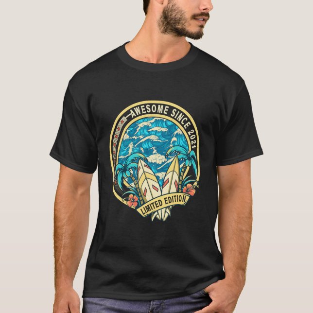 Born 2Nd 2 Awesome Since 2021 T-Shirt (Front)