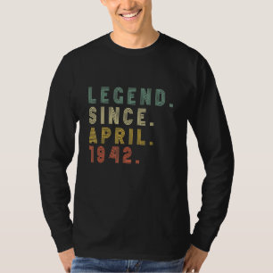 Born 80 Year Old 80th Birthday Retro Legend Since T-Shirt