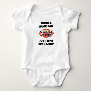 Born A Denver Football Fan Baby Bodysuit