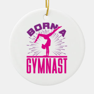 Born a Gymnast Gymnastics Lover Ceramic Tree Decoration