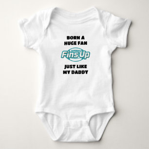 Born A Miami Football Fan Baby Bodysuit