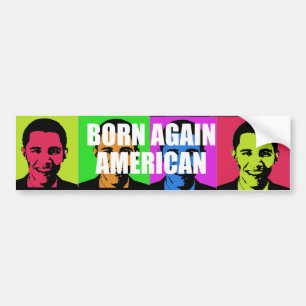BORN AGAIN AMERICAN BUMPER STICKER