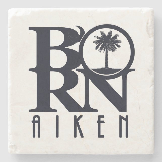 BORN Aiken SC Stone Coaster (Front)