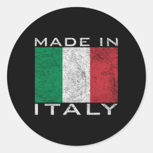 Born And Raised In Italy Flag Born In Italy Italia Classic Round Sticker