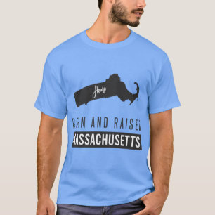 Born And Raised Massachusetts Oversized T-Shirt
