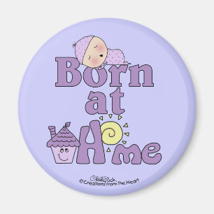 Born At Home-Sleeping Baby Girl Magnet