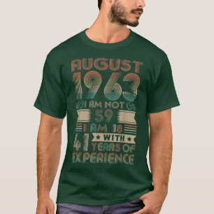 Born August 1963 59th birthday Made in 1963 59 Yea T-Shirt