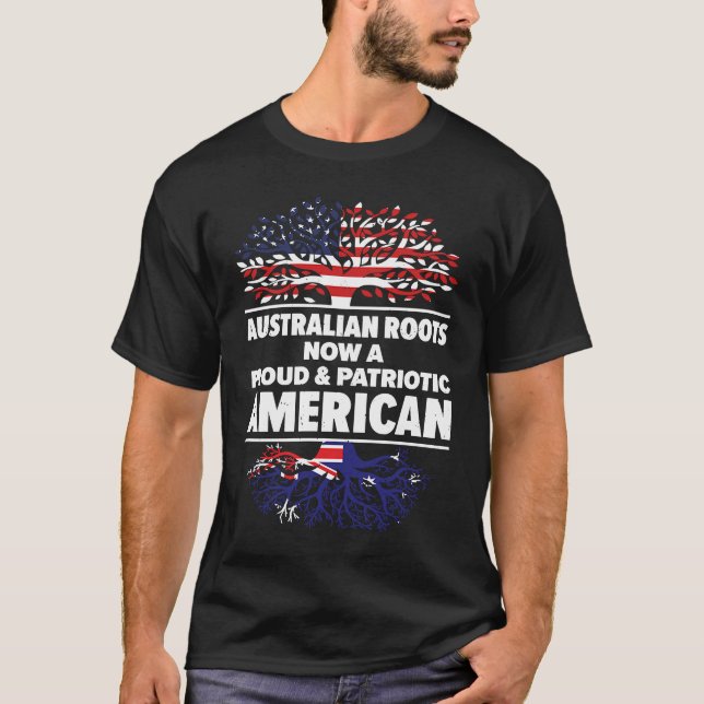 Born Australian Australia American USA Citizenship T-Shirt (Front)
