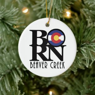 BORN Beaver Creek Ceramic Tree Decoration