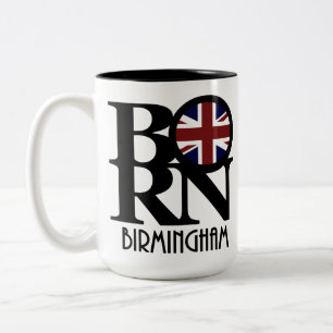 BORN Birmingham England 15oz Two-Tone Coffee Mug