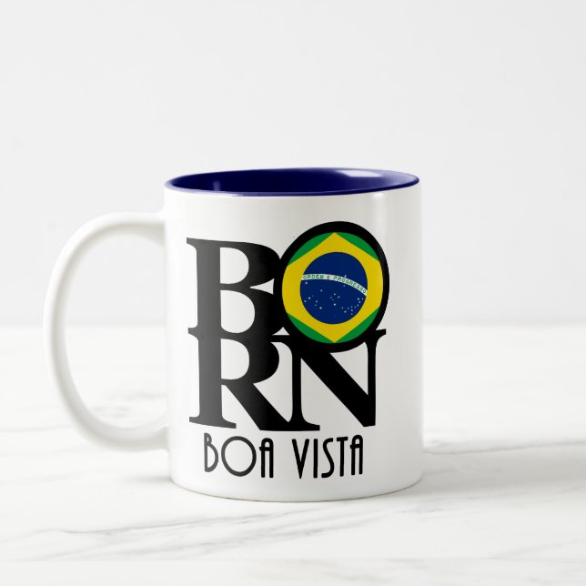 BORN Boa Vista Brazil 11oz Two-Tone Coffee Mug (Left)