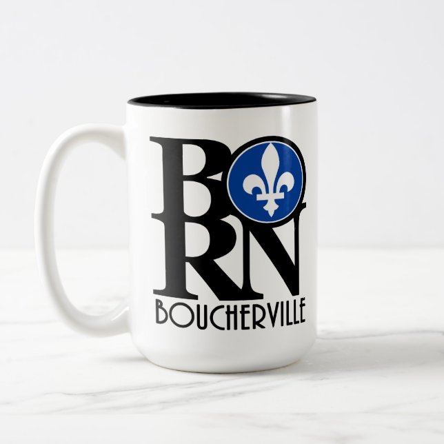 BORN Boucherville 15oz Two-Tone Coffee Mug (Left)