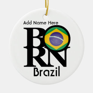 BORN Brazil Personalized Ceramic Tree Decoration