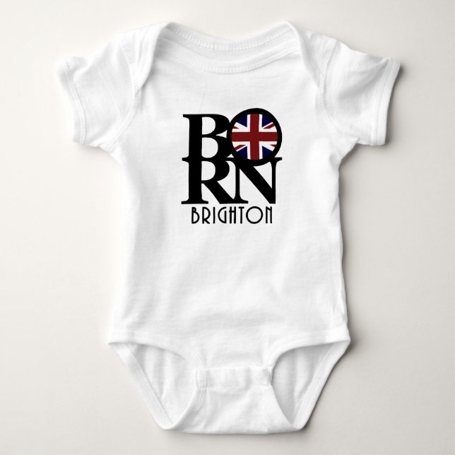 BORN Brighton England Baby Bodysuit (Front)