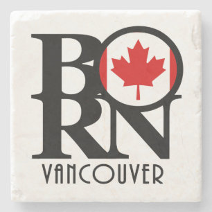 BORN British Columbia (Canadian Flag) Stone Coaster