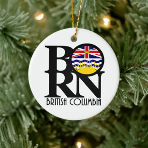 BORN British Columbia Ceramic Tree Decoration