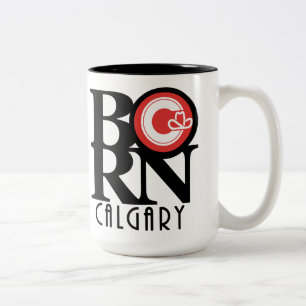 BORN Calgary 15oz (city flag) Two-Tone Coffee Mug