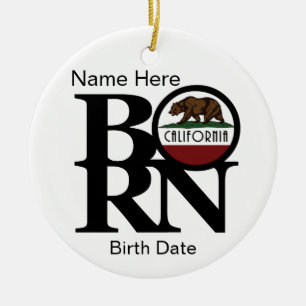 BORN California Custom Ceramic Tree Decoration