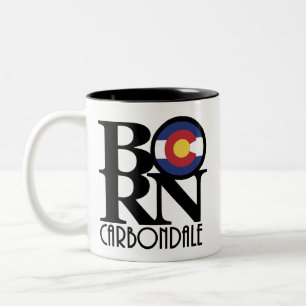 BORN Carbondale Colroado 11oz Two-Tone Coffee Mug
