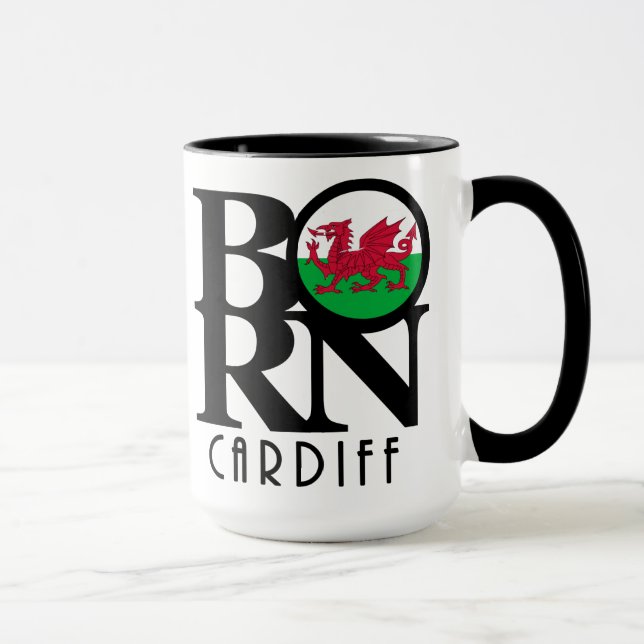 BORN Cardiff Wales 15oz Mug (Right)