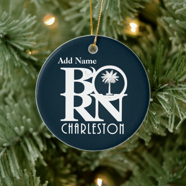 BORN Charleston SC Customizable Ceramic Tree Decoration (Tree)
