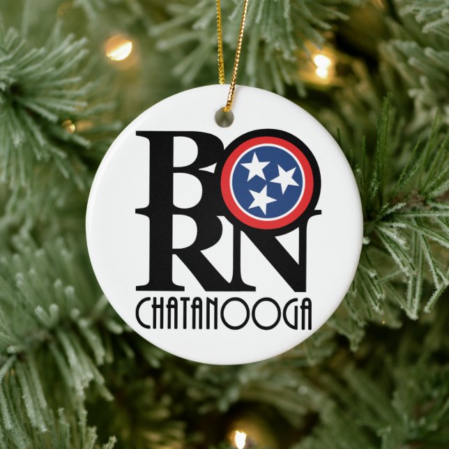 BORN Chattanooga Tennessee Ceramic Tree Decoration (Tree)