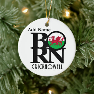 BORN Crickhowell Nova Scotia Customisable Ceramic Tree Decoration