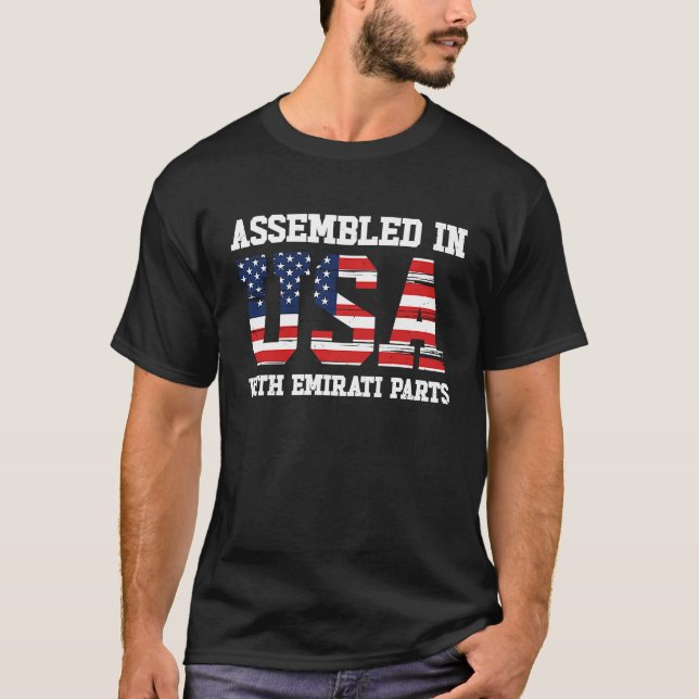Born Emirati United Arab Emirates American USA Cit T-Shirt (Front)