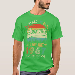 Born February 1967 55th Birthday Made In 1967 55 Y T-Shirt