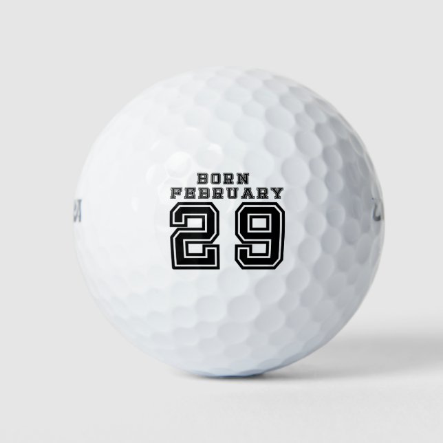 Born February 29 Golf Balls (Front)
