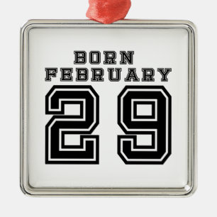 Born February 29 Metal Tree Decoration