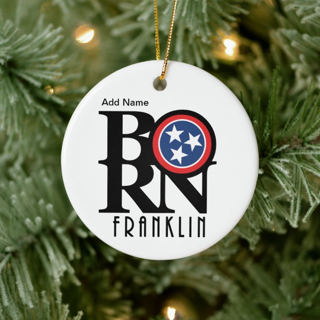 BORN Franklin Tennessee Ceramic Tree Decoration (Tree)