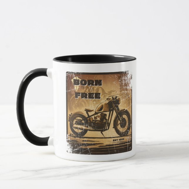 Born Free Biker Mug (Left)