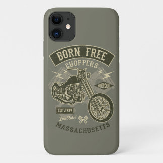 Born Free Choppers Let's Ride Harley bikers iPhone 11 Case