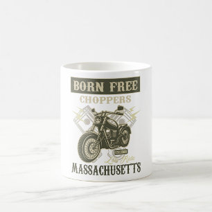 Born Free Choppers Massachusetts Coffee Mug