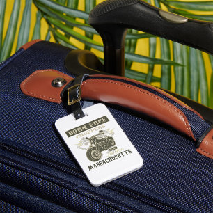 Born Free Choppers Massachusetts  Luggage Tag