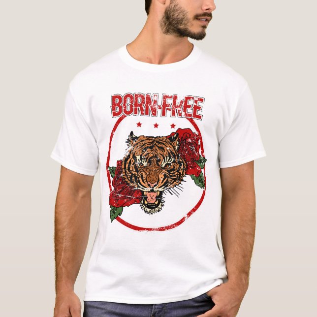 Born Free: Majestic Tiger Art Collection T-Shirt (Front)
