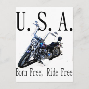 Born Free, Ride Free Postcard