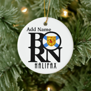 BORN Halifax Nova Scotia Ceramic Tree Decoration
