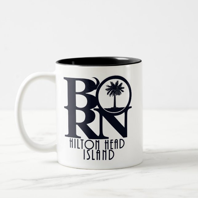 BORN Hilton Head Island 11oz Two-Tone Coffee Mug (Left)