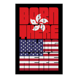 Born Hong Kong Belong American Poster