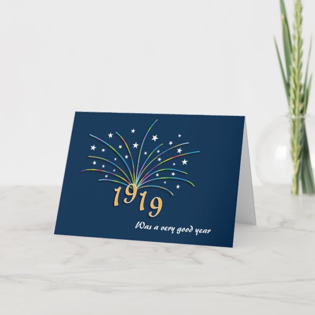 Born in 1919 Birthday Greeting Card (Front)